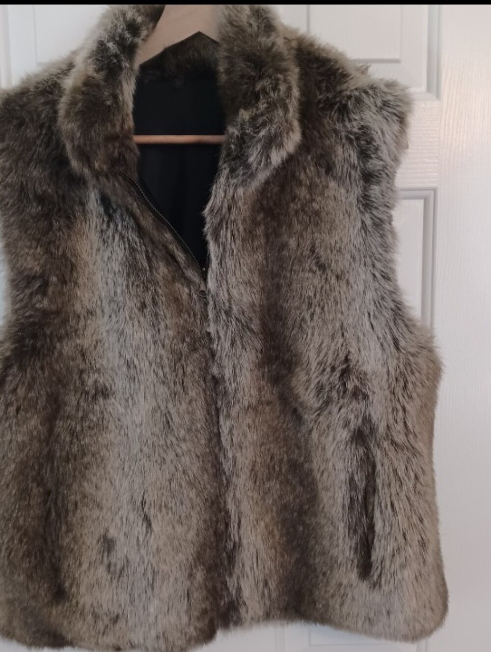Blassport Faux Fur Reversible Vest Wmns Sz L